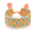 Wild fashionable wholesale bohemian jewelry designers orange color Rope&Seed Beads bracelet